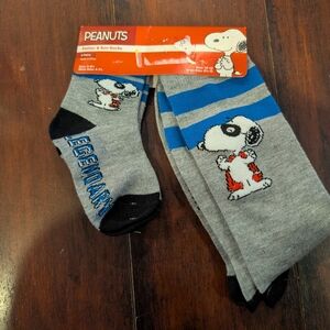 Peanuts Gray and Blue Snoopy Socks Set